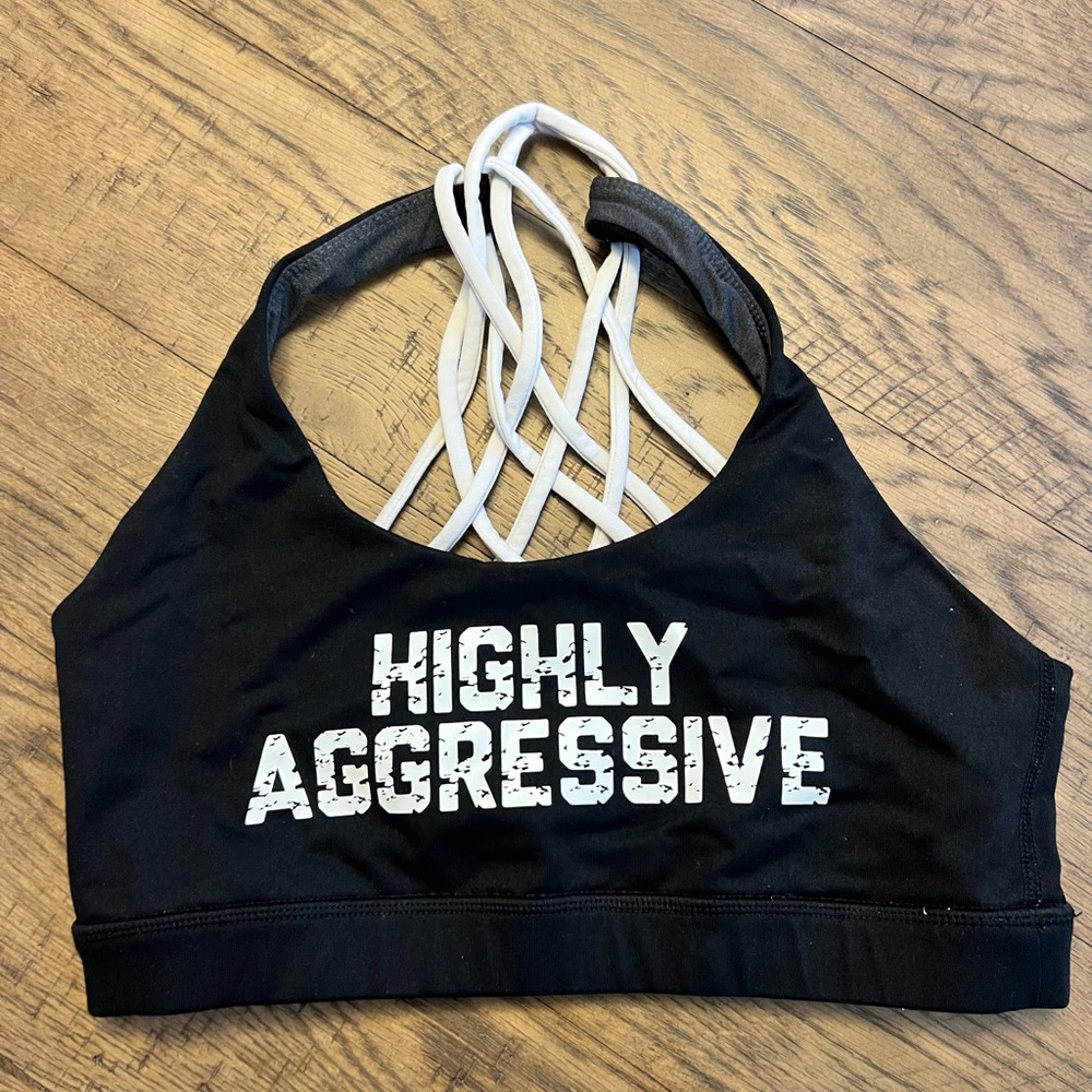 Highly Aggressive Black Sports Bra